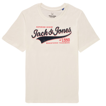 Textiel Jongens T-shirts korte mouwen Jack & Jones JJELOGO TEE SS Wit