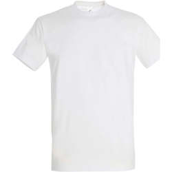 Textiel Dames T-shirts korte mouwen Sols IMPERIAL camiseta color Blanco Wit