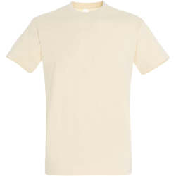 Textiel Dames T-shirts korte mouwen Sols IMPERIAL camiseta color Crema Beige