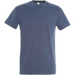 Textiel Dames T-shirts korte mouwen Sols IMPERIAL camiseta color Denim Blauw