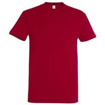 Textiel Dames T-shirts korte mouwen Sols IMPERIAL camiseta color Rojo Tango Rood