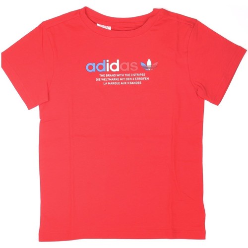 Textiel Kinderen T-shirts korte mouwen adidas Originals GN7480 Rood