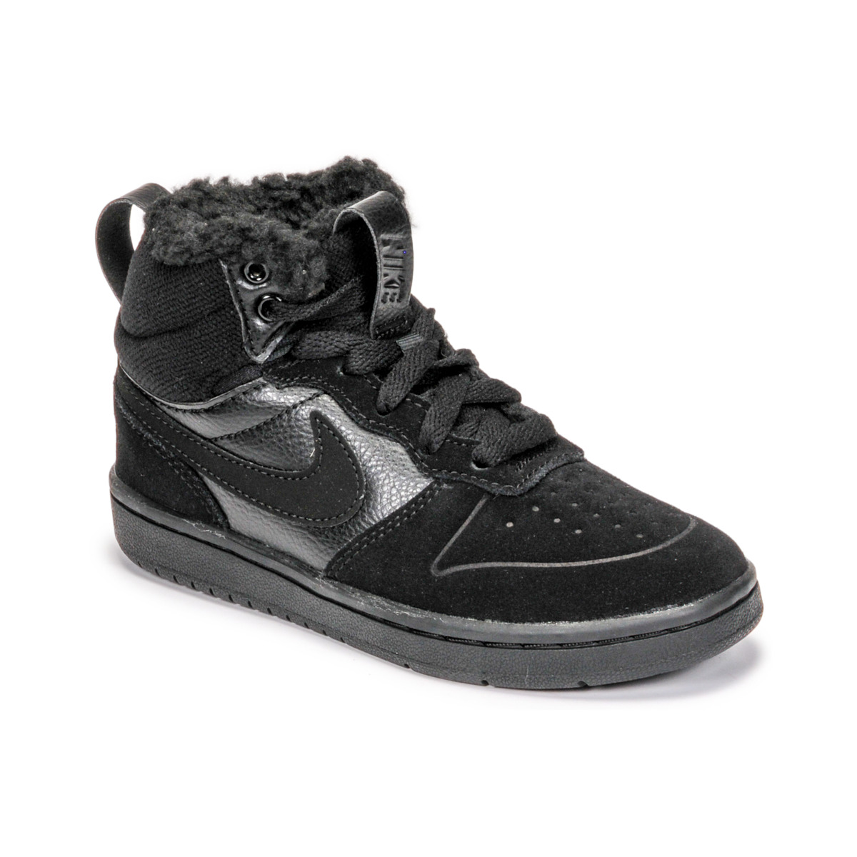 Schoenen Kinderen Hoge sneakers Nike COURT BOROUGH MID 2 BOOT PS Zwart