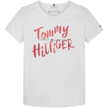 Textiel Meisjes T-shirts korte mouwen Tommy Hilfiger  Wit