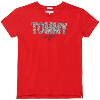 Textiel Meisjes T-shirts korte mouwen Tommy Hilfiger  Rood