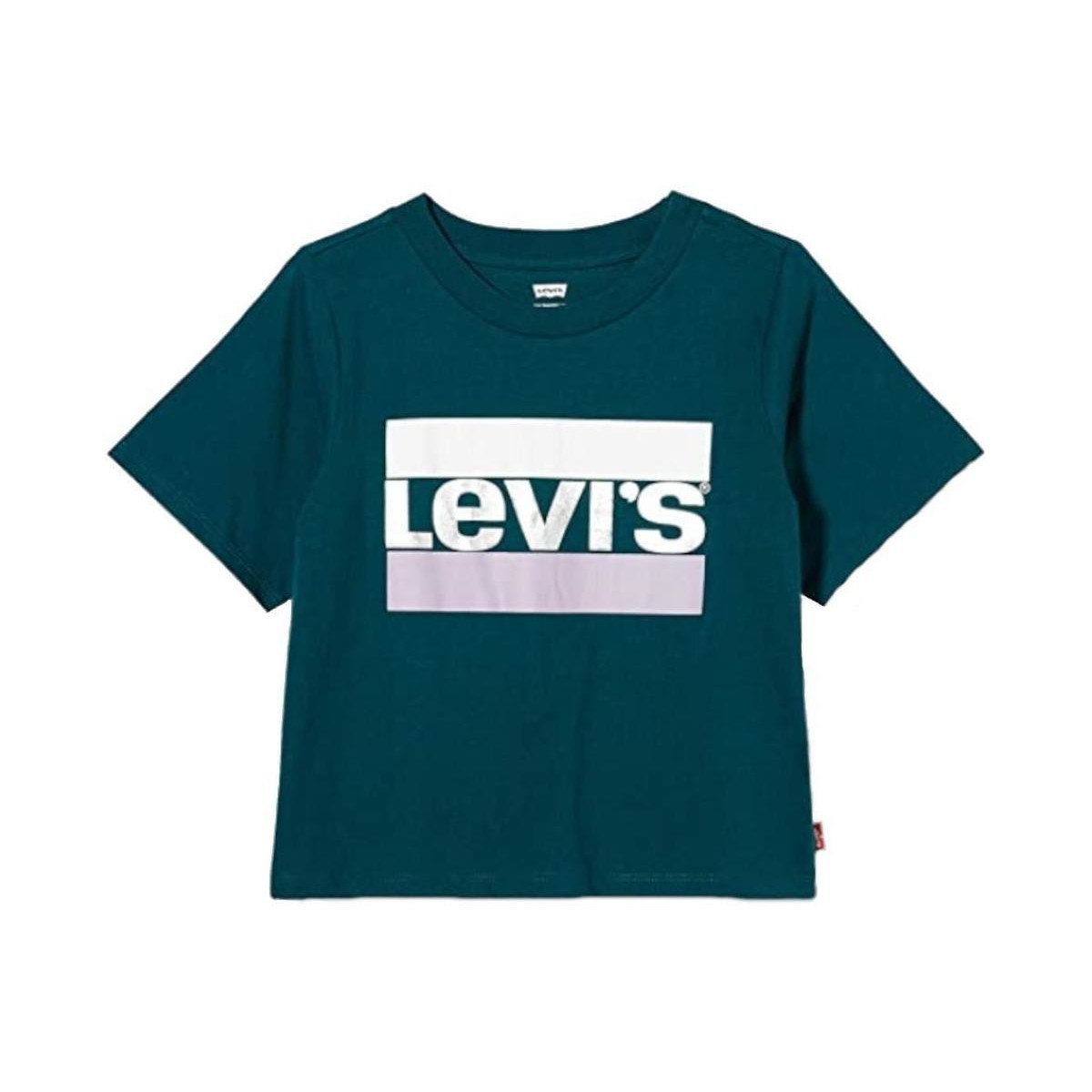 Textiel Meisjes T-shirts korte mouwen Levi's  Groen