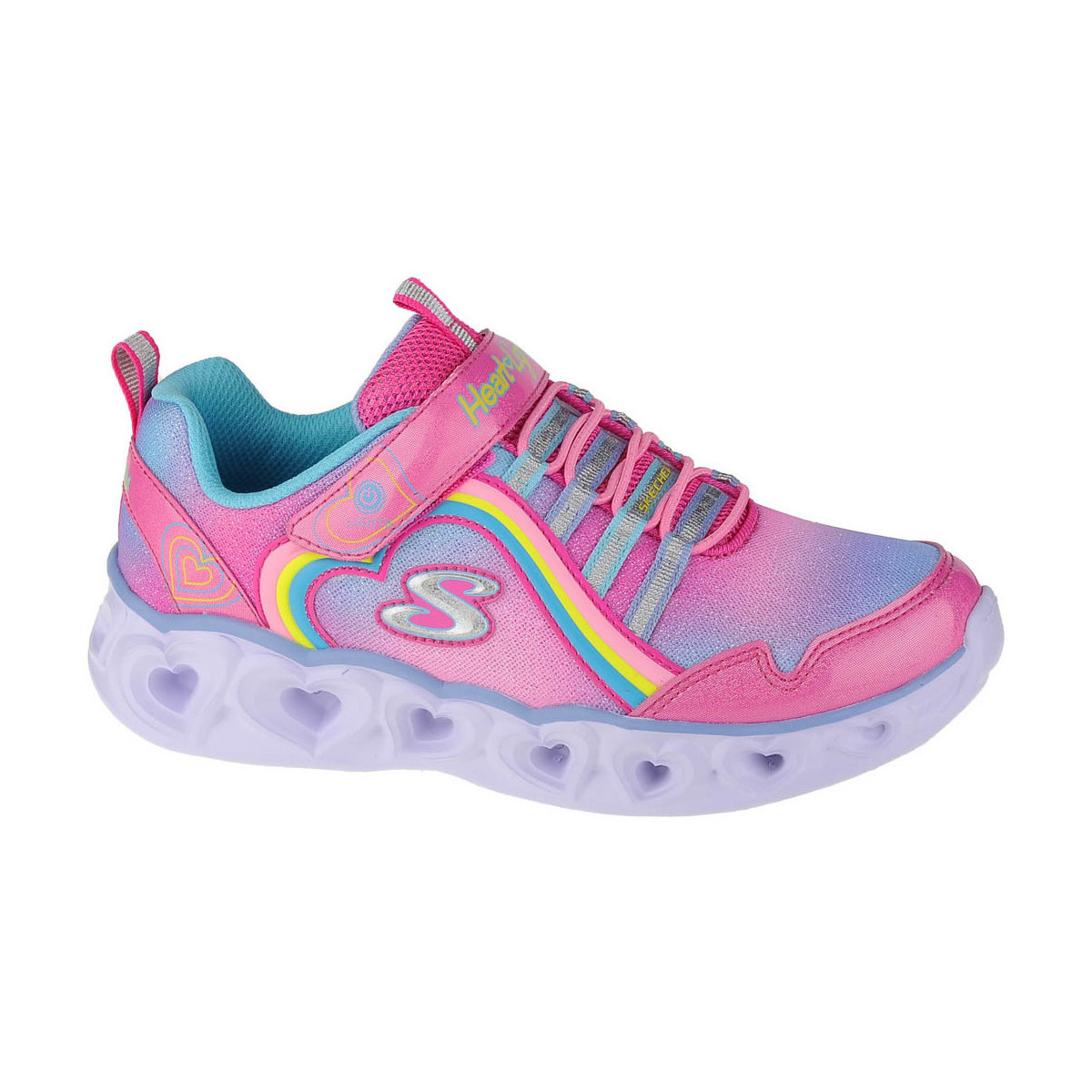 Schoenen Meisjes Lage sneakers Skechers Heart Lights-Rainbow Lux Roze