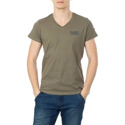Textiel Heren T-shirts & Polo’s Nasa BASIC FLAG V NECK Groen