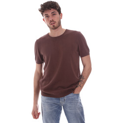 Textiel Heren T-shirts korte mouwen Gaudi 111GU53004 Bruin