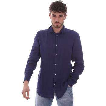 Textiel Heren Overhemden lange mouwen Gaudi 111GU45005 Blauw