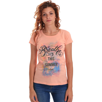 Textiel Dames T-shirts korte mouwen Key Up 5D59S 0001 Oranje