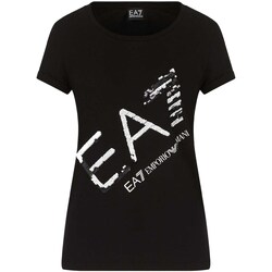 Textiel Dames T-shirts korte mouwen Ea7 Emporio Armani 3KTT28 TJ12Z Zwart
