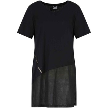 Textiel Dames T-shirts korte mouwen Ea7 Emporio Armani 3KTT36 TJ4PZ Zwart