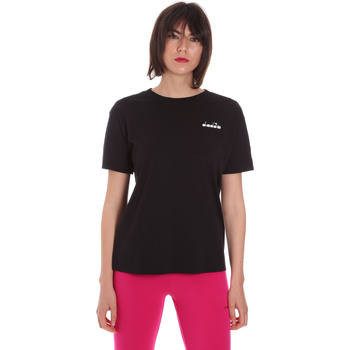Textiel Dames T-shirts korte mouwen Diadora 102175873 Zwart