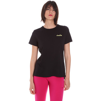 Textiel Dames T-shirts korte mouwen Diadora 102175882 Zwart