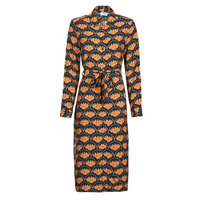 Textiel Dames Lange jurken Betty London PANPI Marine / Oranje