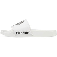 Schoenen Heren slippers Ed Hardy - Sexy beast sliders white-black Wit