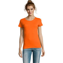Textiel Dames T-shirts korte mouwen Sols CAMISETA DE MANGA CORTA Oranje