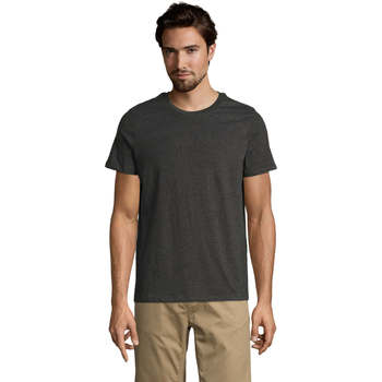 Textiel Heren T-shirts korte mouwen Sols Mixed Men camiseta hombre Grijs