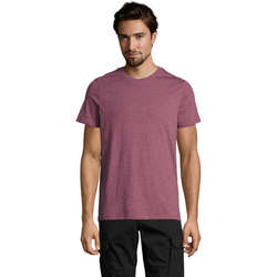 Textiel Heren T-shirts korte mouwen Sols Mixed Men camiseta hombre Bordeau