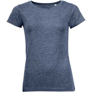 Textiel Dames T-shirts korte mouwen Sols Mixed Women camiseta mujer Blauw