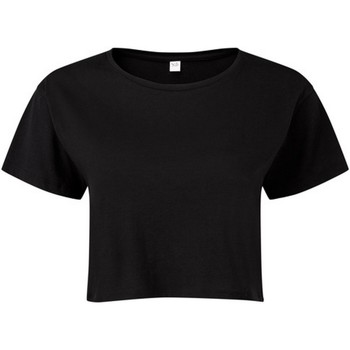 Textiel Dames T-shirts met lange mouwen Tridri TR019 Zwart