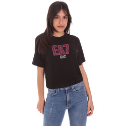 Textiel Dames T-shirts korte mouwen Ea7 Emporio Armani 3KTT23 TJ1TZ Zwart