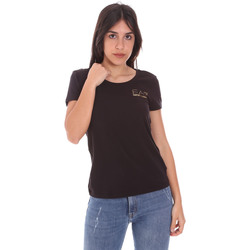 Textiel Dames T-shirts korte mouwen Ea7 Emporio Armani 8NTT65 TJ28Z Zwart