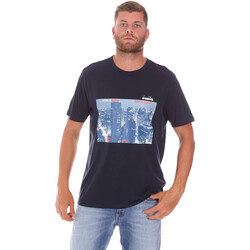 Textiel Heren T-shirts korte mouwen Diadora 102175861 Blauw