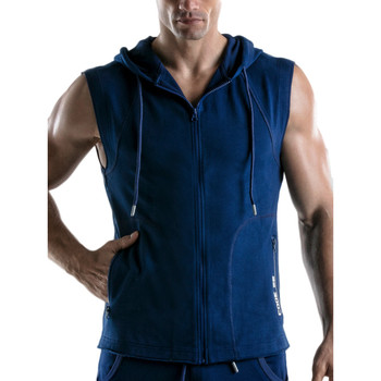 Textiel Heren Trainings jassen Code 22 Mouwloos vest met kap Force Code22 Blauw Marine