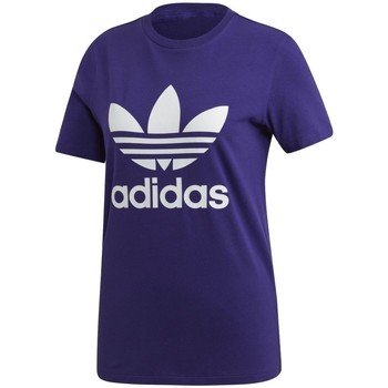 Textiel Dames T-shirts & Polo’s adidas Originals Trefoil Tee Violet