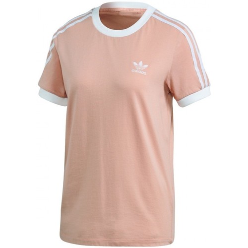 Textiel Dames T-shirts & Polo’s adidas Originals 3 Str Tee Roze