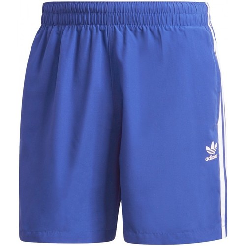 Textiel Heren Zwembroeken/ Zwemshorts adidas Originals 3 Stripe Swims Blauw