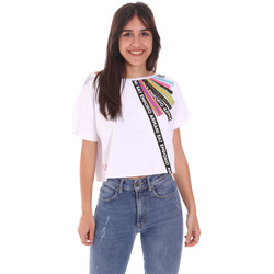 Textiel Dames T-shirts korte mouwen Ea7 Emporio Armani 3KTT40 TJ39Z Wit