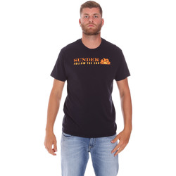 Textiel Heren T-shirts korte mouwen Sundek M049TEJ7800 Zwart