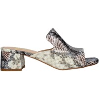Schoenen Dames Leren slippers Grace Shoes 809005 Grijs