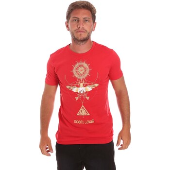 Textiel Heren T-shirts korte mouwen Roberto Cavalli HST65B Rood