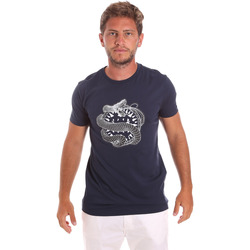 Textiel Heren T-shirts korte mouwen Roberto Cavalli HST64B Blauw