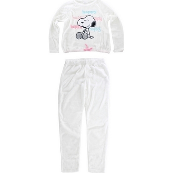 Textiel Dames Pyjama's / nachthemden Dessins Animés HS3644 WHITE Wit