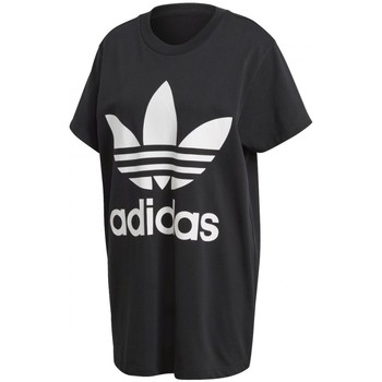 Textiel Dames T-shirts & Polo’s adidas Originals Big Trefoil Tee Zwart