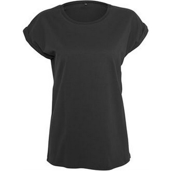 Textiel Dames T-shirts met lange mouwen Build Your Brand BY092 Zwart