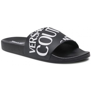 Schoenen Dames Leren slippers Versace Jeans Couture 71VA3SQ1 Zwart