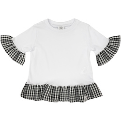 Textiel Meisjes T-shirts korte mouwen Naturino 6001011 01 Wit
