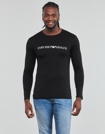 Textiel Heren T-shirts met lange mouwen Emporio Armani 8N1TN8 Zwart