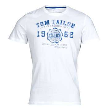 Textiel Heren T-shirts korte mouwen Tom Tailor 1008637 Wit
