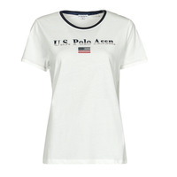 Textiel Dames T-shirts korte mouwen U.S Polo Assn. LETY 51520 CPFD Wit