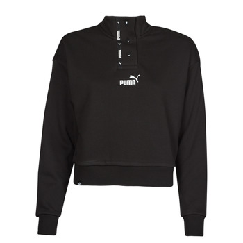 Textiel Dames Sweaters / Sweatshirts Puma PUMA POWER TAPE HALF-PLACKET CREW TR Zwart