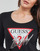 Textiel Dames T-shirts met lange mouwen Guess LS CN ICON TEE Zwart