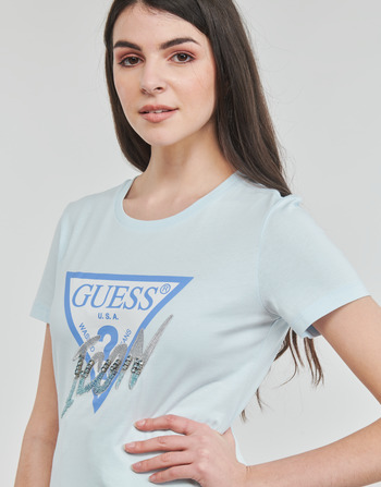 Guess SS CN ICON TEE Blauw