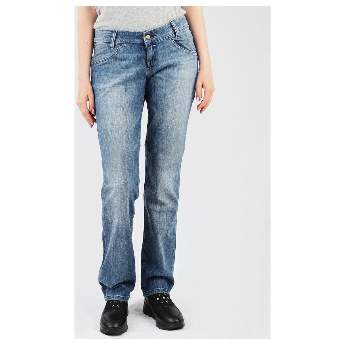 Textiel Dames Straight jeans Lee Leola Streight L332CAPT Blauw